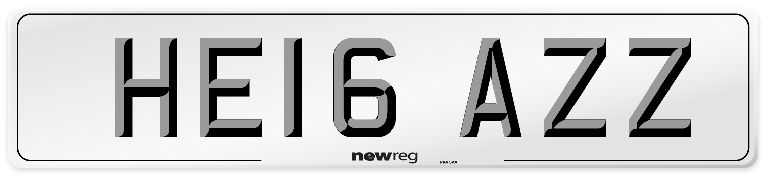 HE16 AZZ Number Plate from New Reg